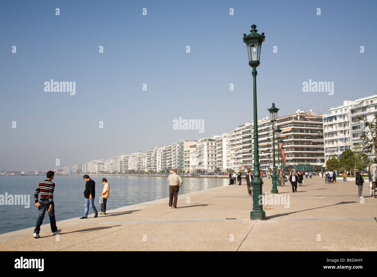 Promenade Waterfront Thessaloniki Greece Stock Photo