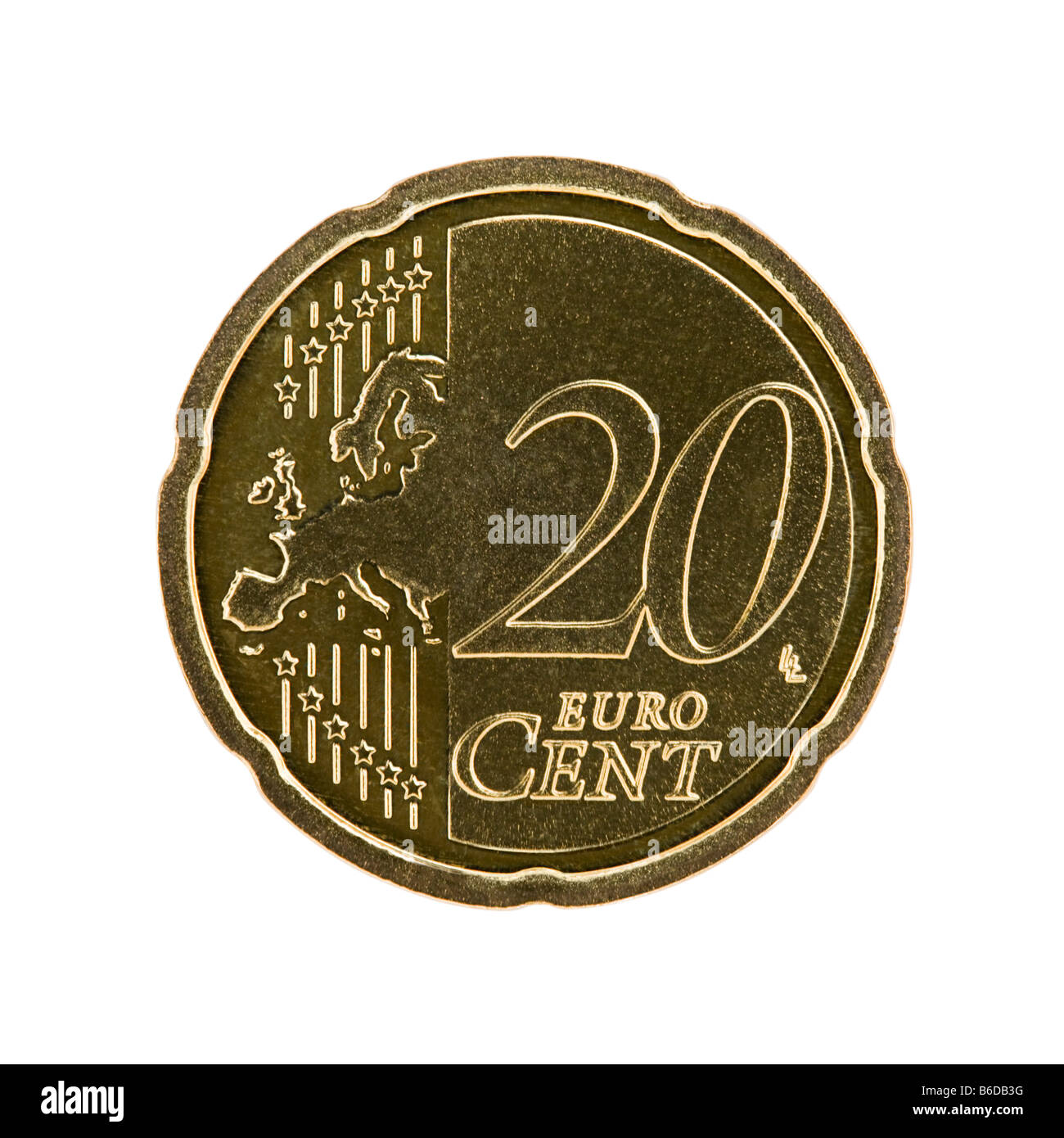 20 euro cent coin Stock Photo - Alamy