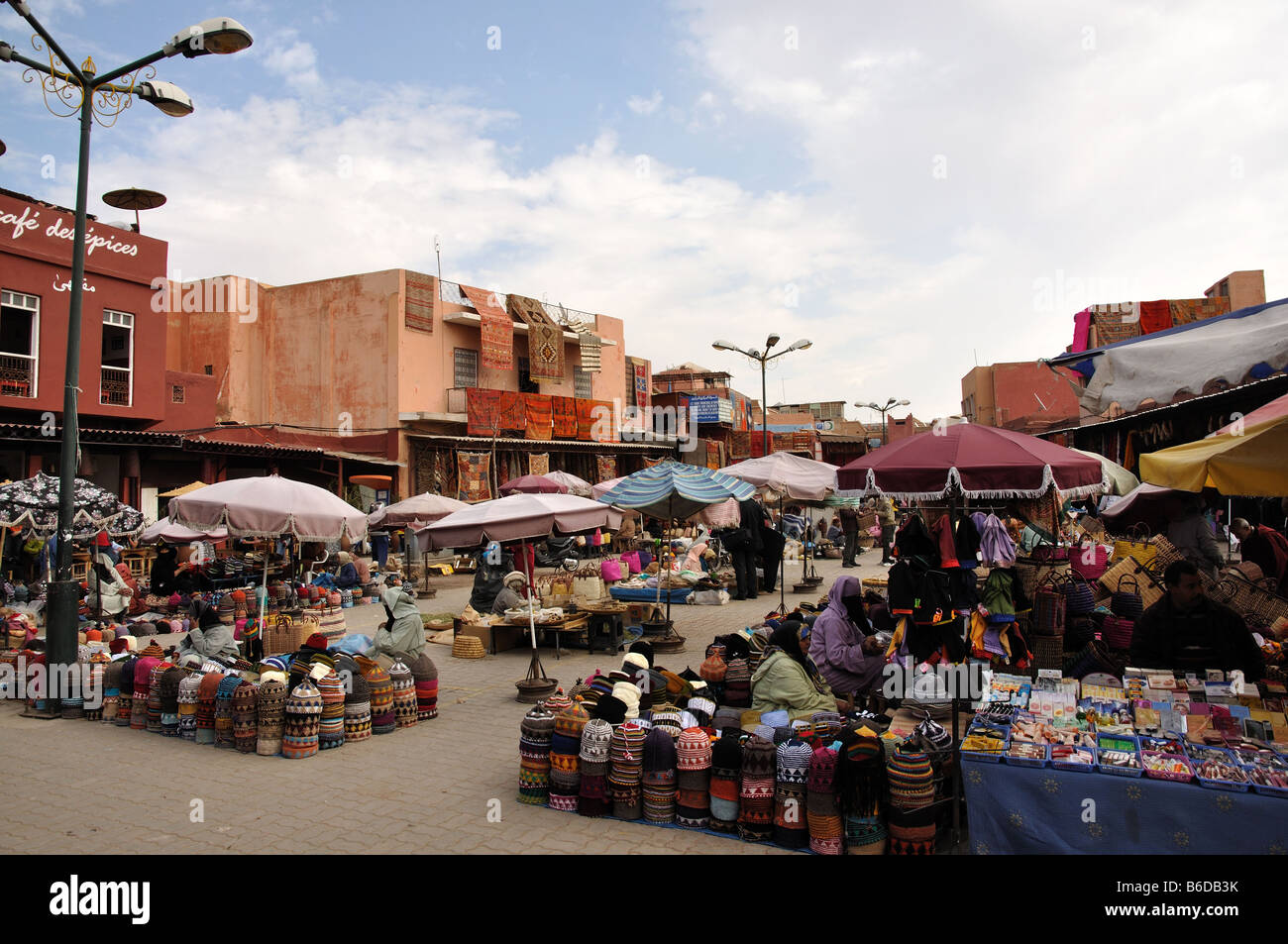 Market in the Medina of Marrakech, Morocco Stock Photo