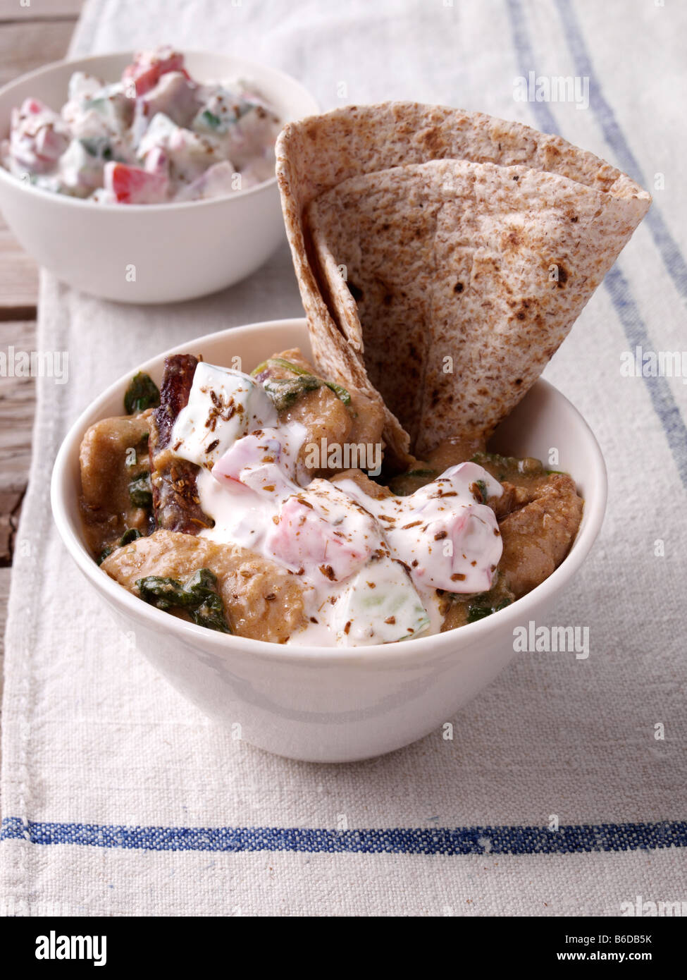 Chicken spinach curry Stock Photo Alamy
