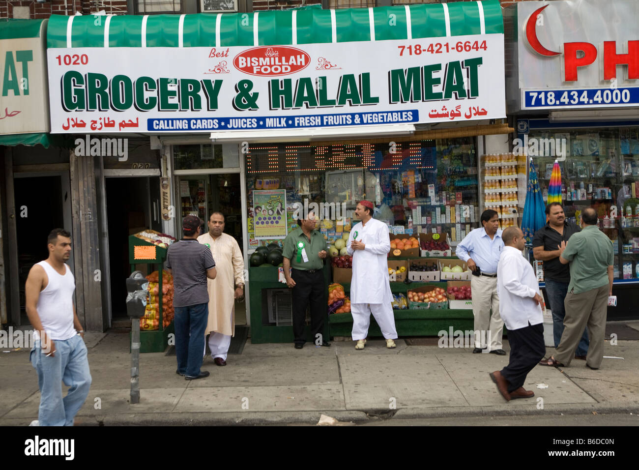 Pakistani neighborhood on Coney Island Avenue in Brooklyn NY during the
