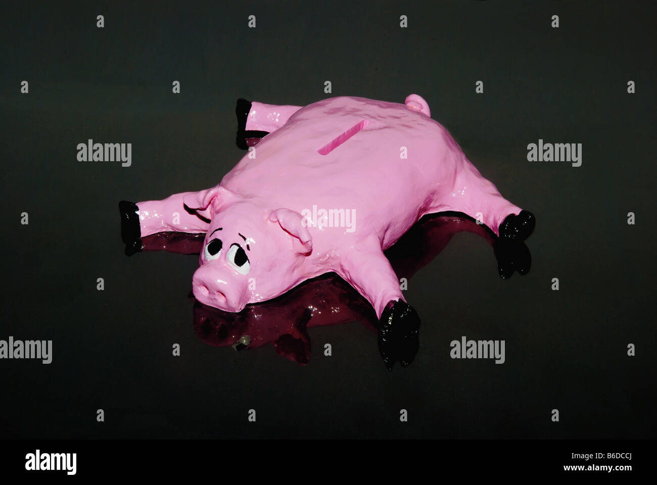 Crisis. Piggy bank. Stock Photo