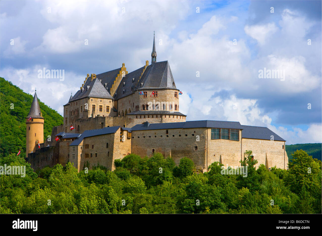 Vianden Castle, Vianden, Luxembourg Stock Photo