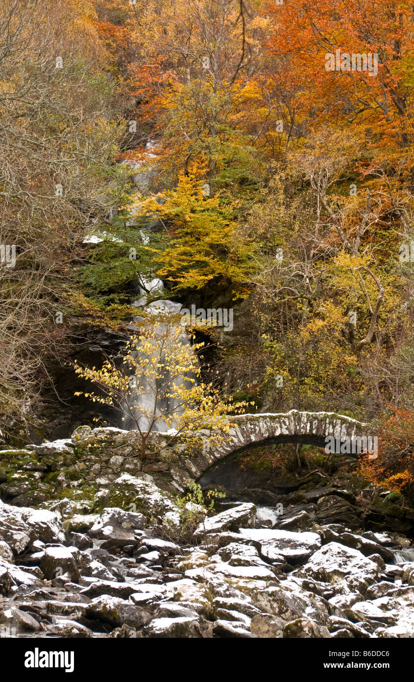 Packhorse bridge, Glen Lyon, Scotland Stock Photo