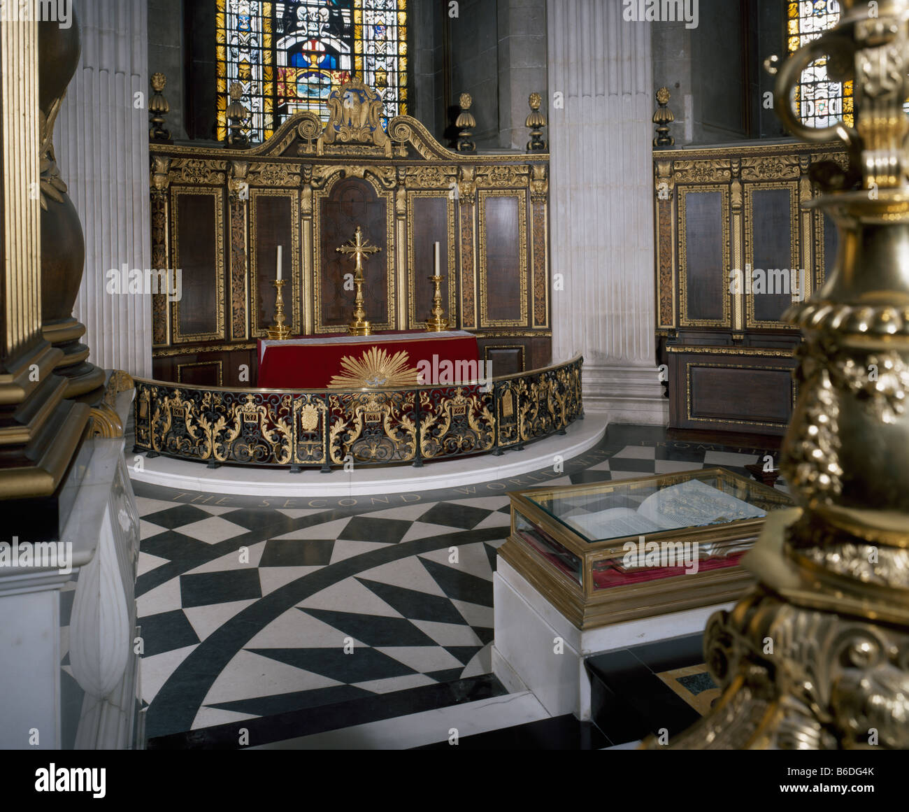American Memorial Chapel, Saint Saint Paul's Cathedral, London. Stock Photo