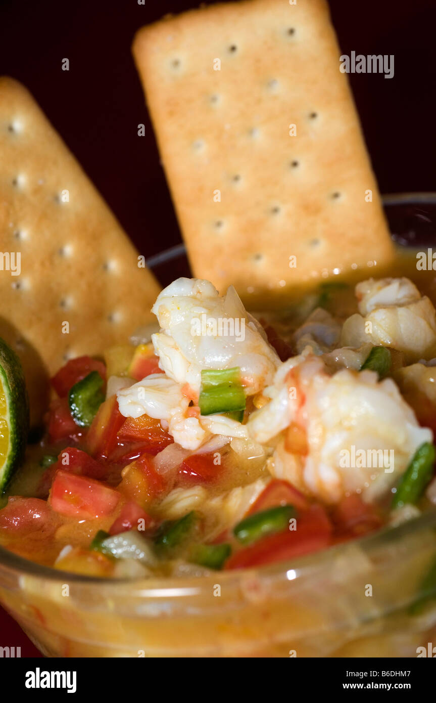 Seeviche lobster ceviche cebiche seviche fresh citrus marinated corn island ...