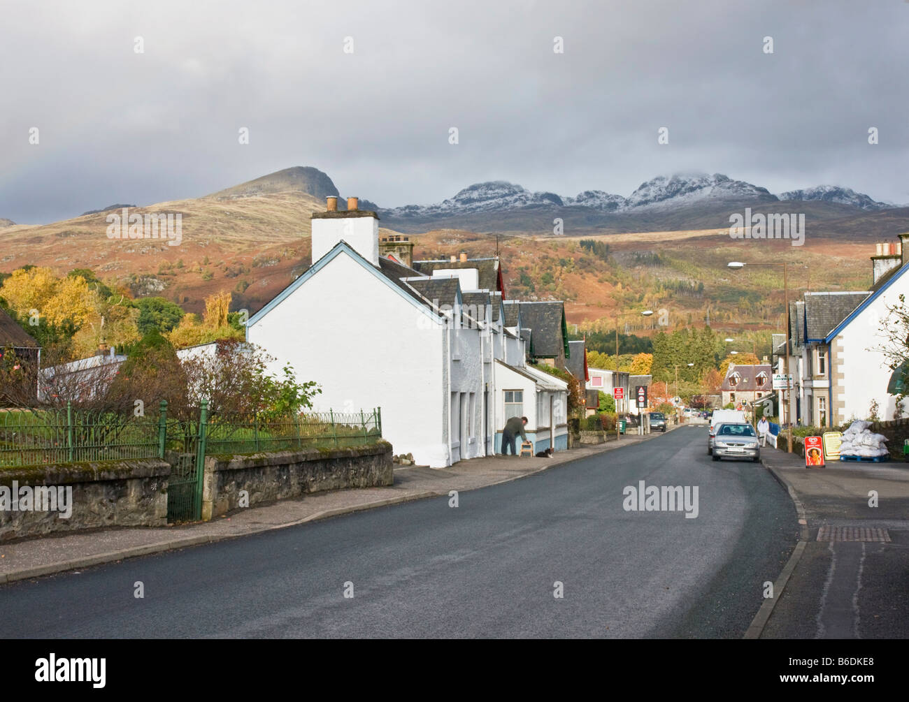 The village of Killin in the Scottish Highlands Stock Photo
