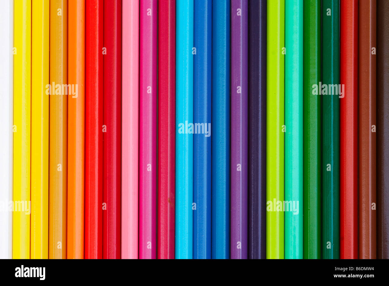 Abstract shot of the coloured pencils Stock Photo