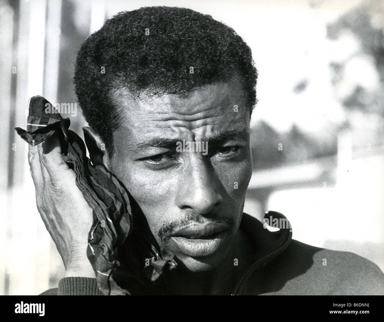 ABEBE BIKILA (1932-73) Etheopian runner who was twice Olympic Marathon champion Stock Photo