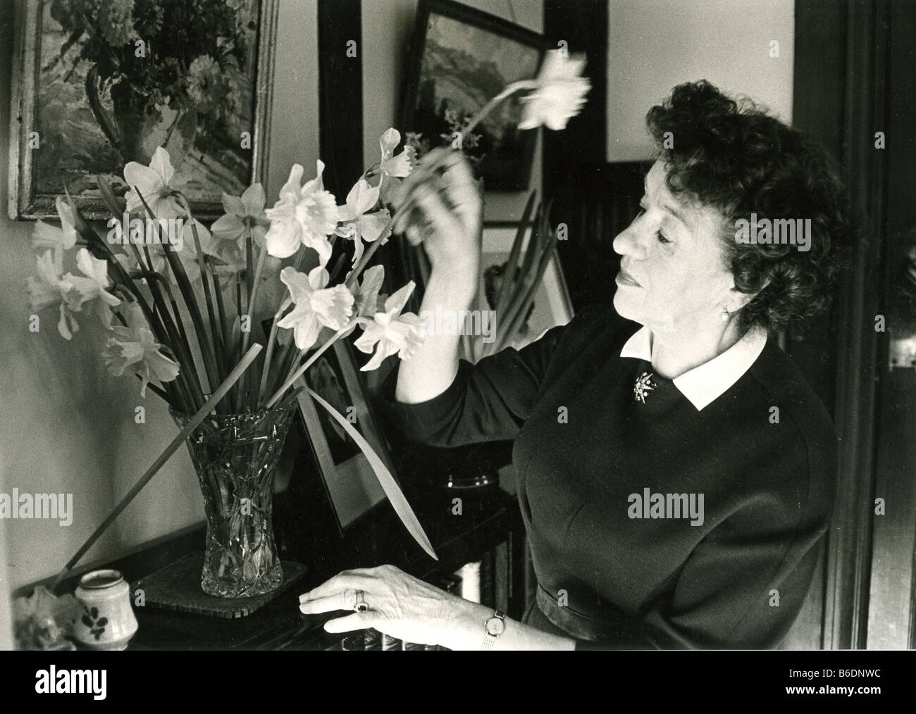 ENID BLYTON  English childrens' writer at her Green Hedges home in Beaconsfield in 1963 Stock Photo