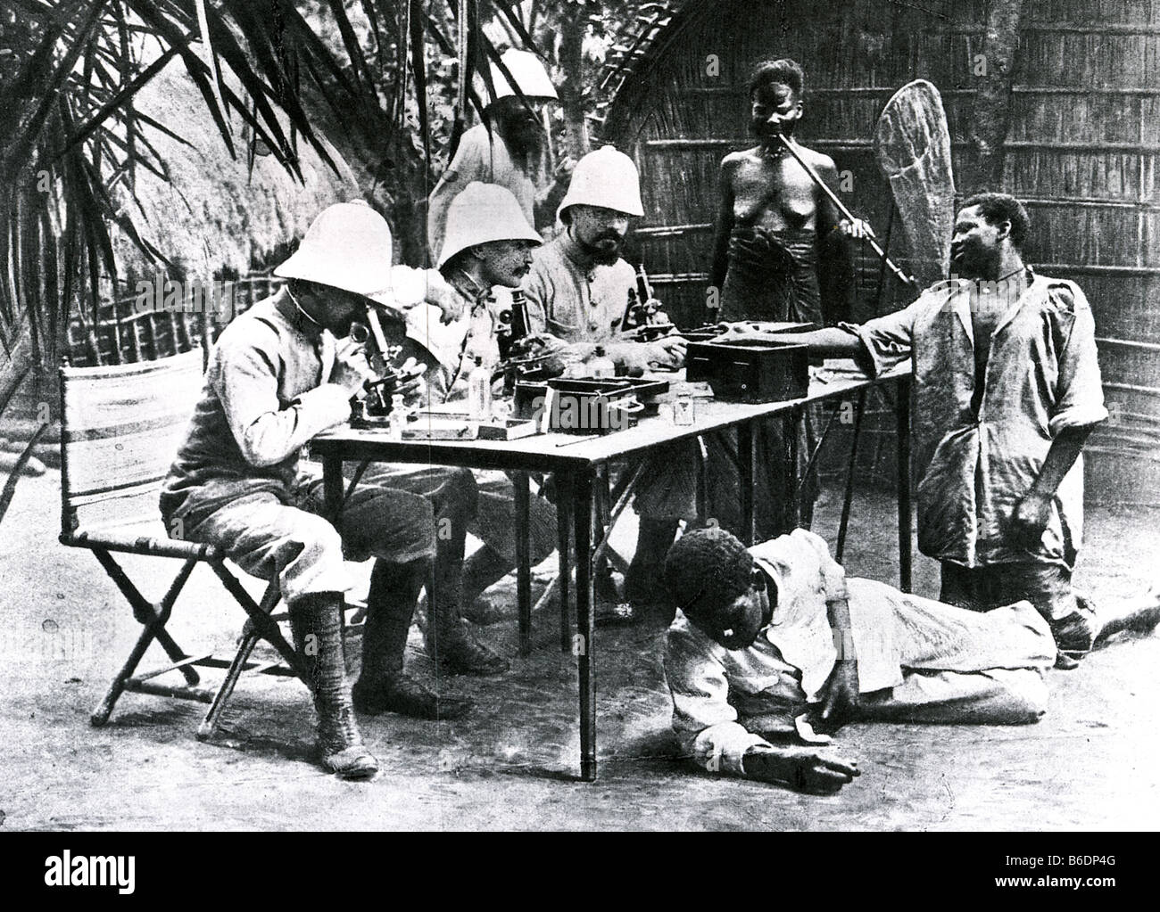 GERMAN SLEEPING SICKNESS COMMISSION headed by Robert Koch at centre in 1906 Stock Photo
