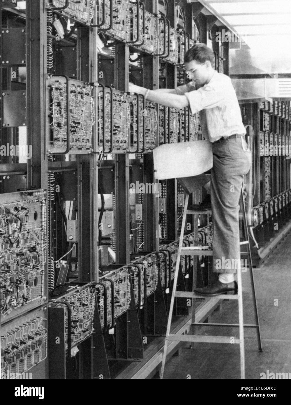 THE WHIRLWIND computer built by the MIT became operational in April 1951 Stock Photo