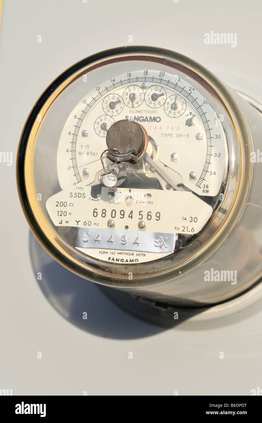 Close up of electric meter Stock Photo