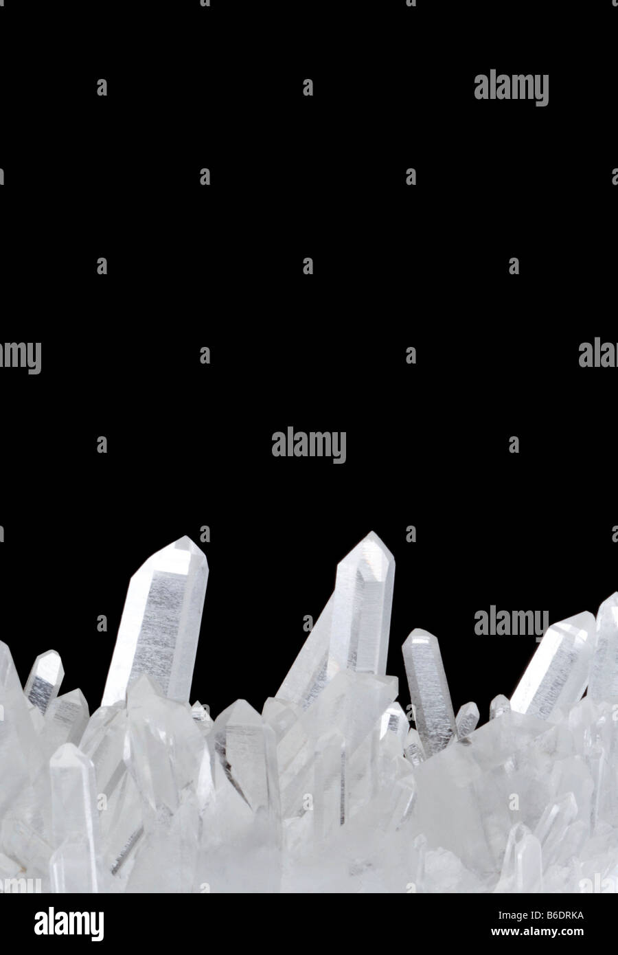 Quartz crystals. Chemically silicon dioxide, quartz is one of the most