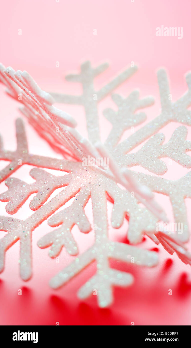 Snowflake christmas decorations. Stock Photo
