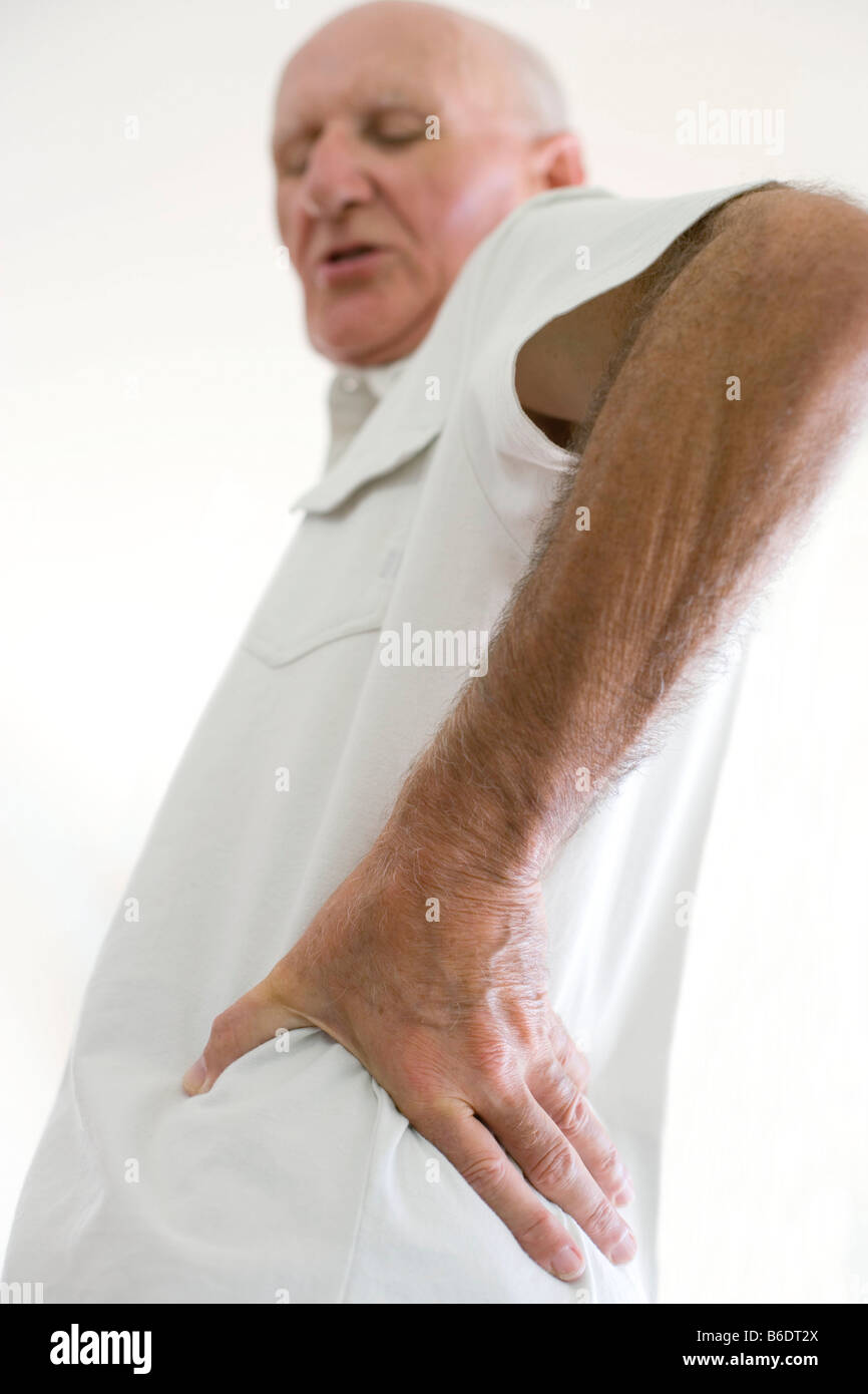 Arthritic hip. Man with osteoarthritis (arthritis) in his hip joint