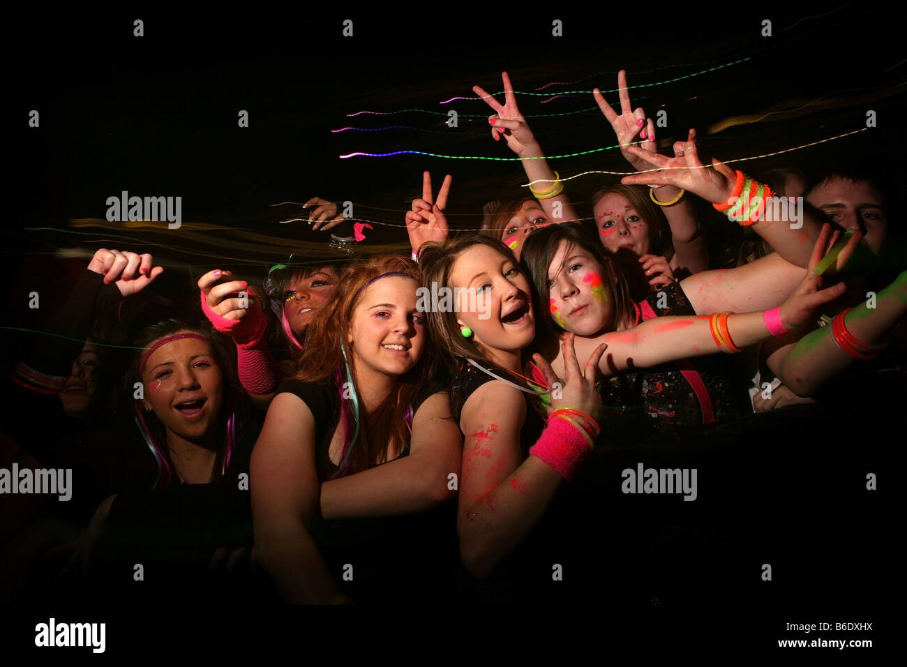 Clubland Live at the M E N arena Dance music fans in the audience Stock Photo