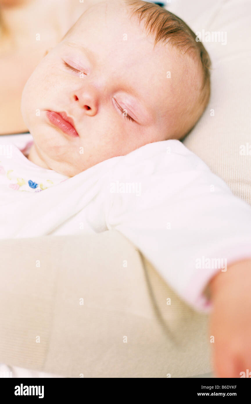 Baby sleeping. Five month old baby asleep Stock Photo Alamy