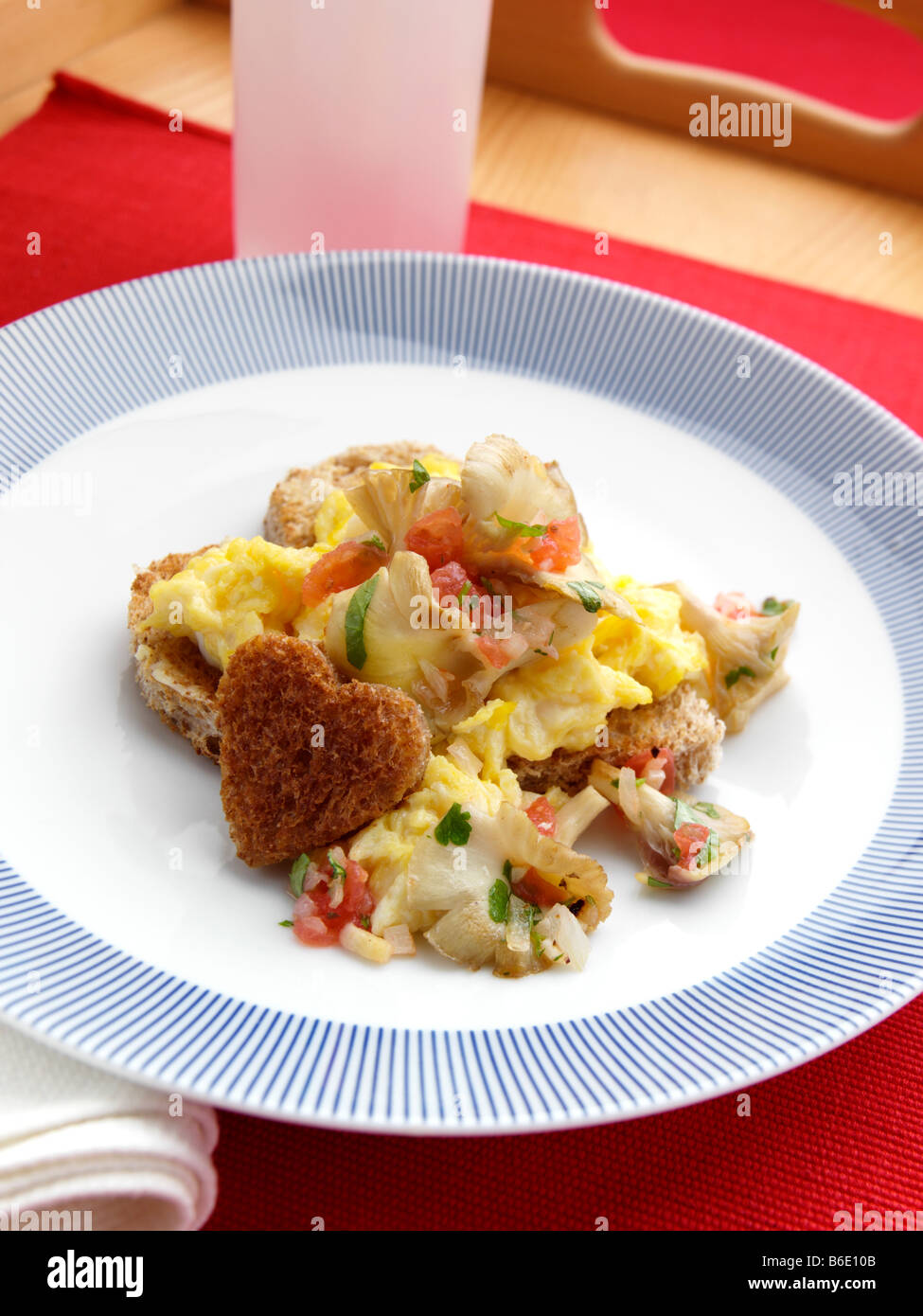 Scrambled duck eggs breakfast editorial food Stock Photo Alamy