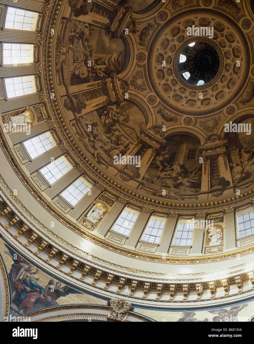 Saint Paul's Cathedral Dome Interior 2005 Stock Photo