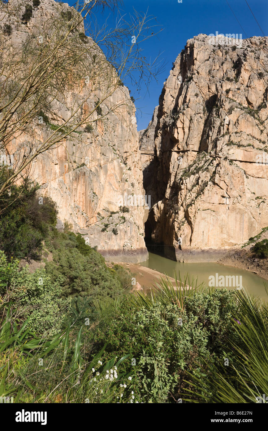 El Chorro gorge near Alora Desfiladero de los Gaitanes Inland Costa del Sol Malaga Province Spain Stock Photo