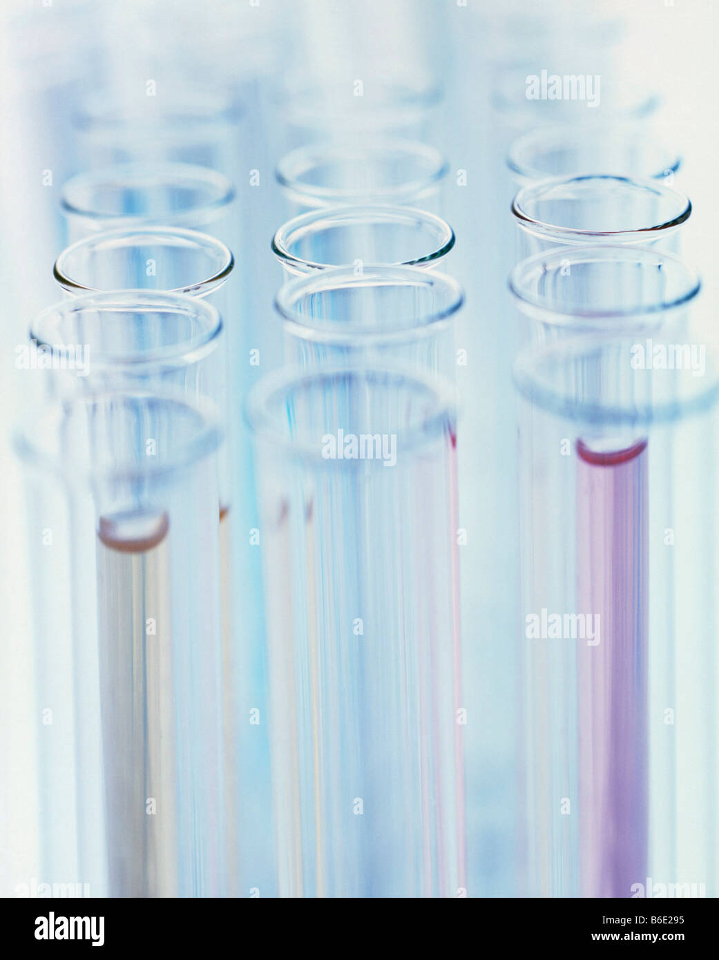Test tubes. Group of laboratory test tubes. Stock Photo