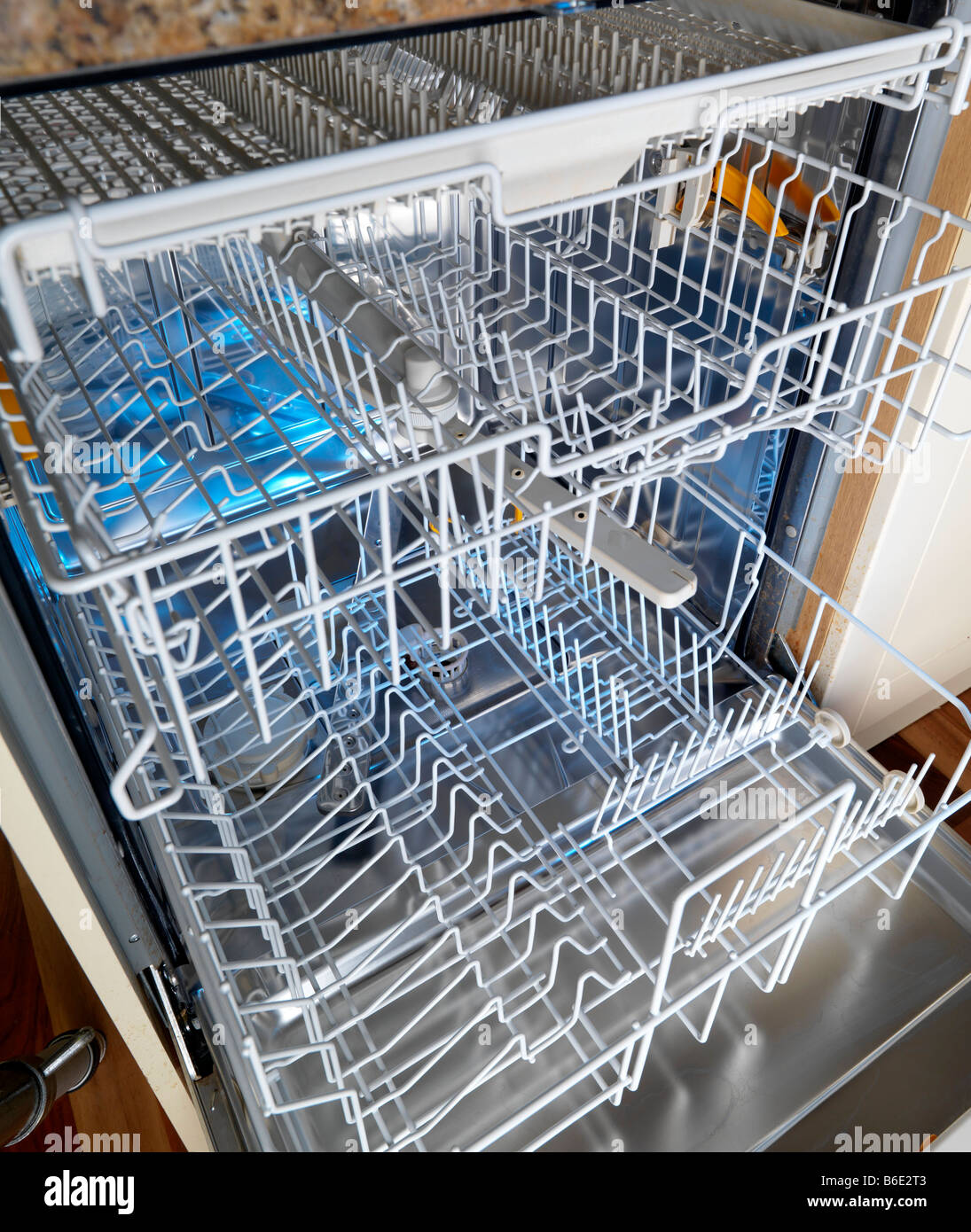 Open dishwasher Stock Photo Alamy