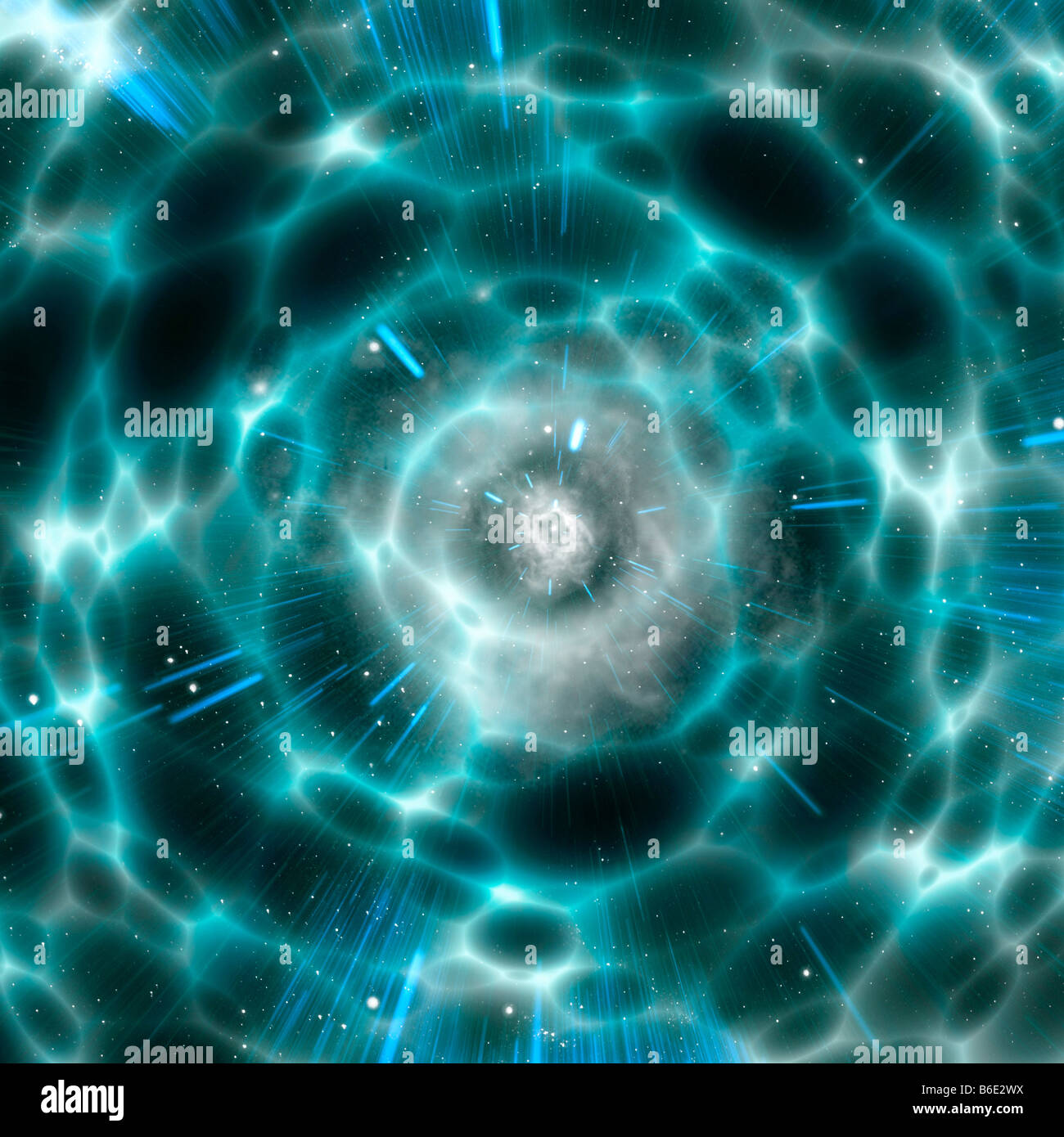 Wormhole, conceptual computer artwork. Wormholesare a possible solution to Einsteins equations Stock Photo