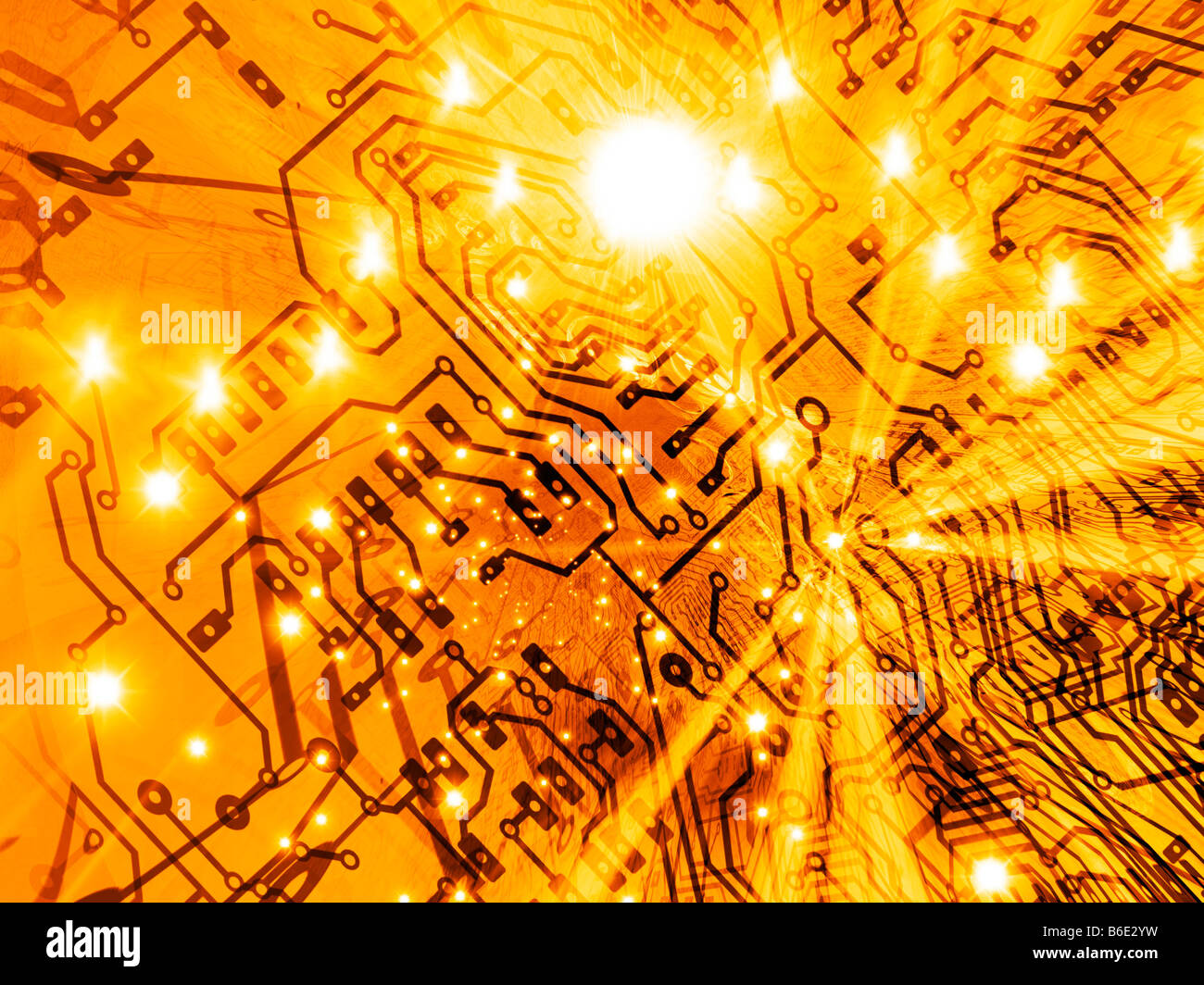 Printed circuit board, computer artwork Stock Photo - Alamy
