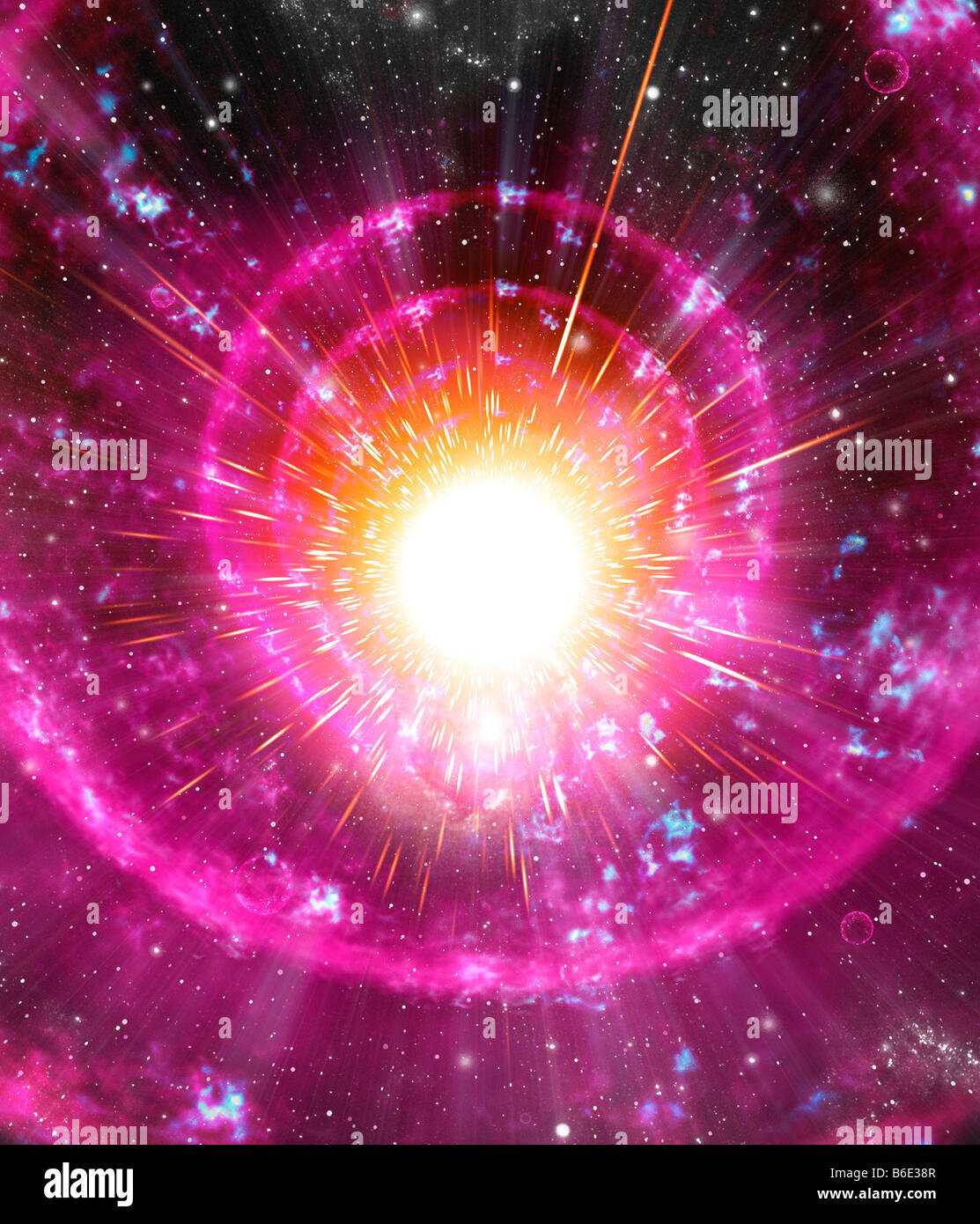 Supernova explosion Stock Photo