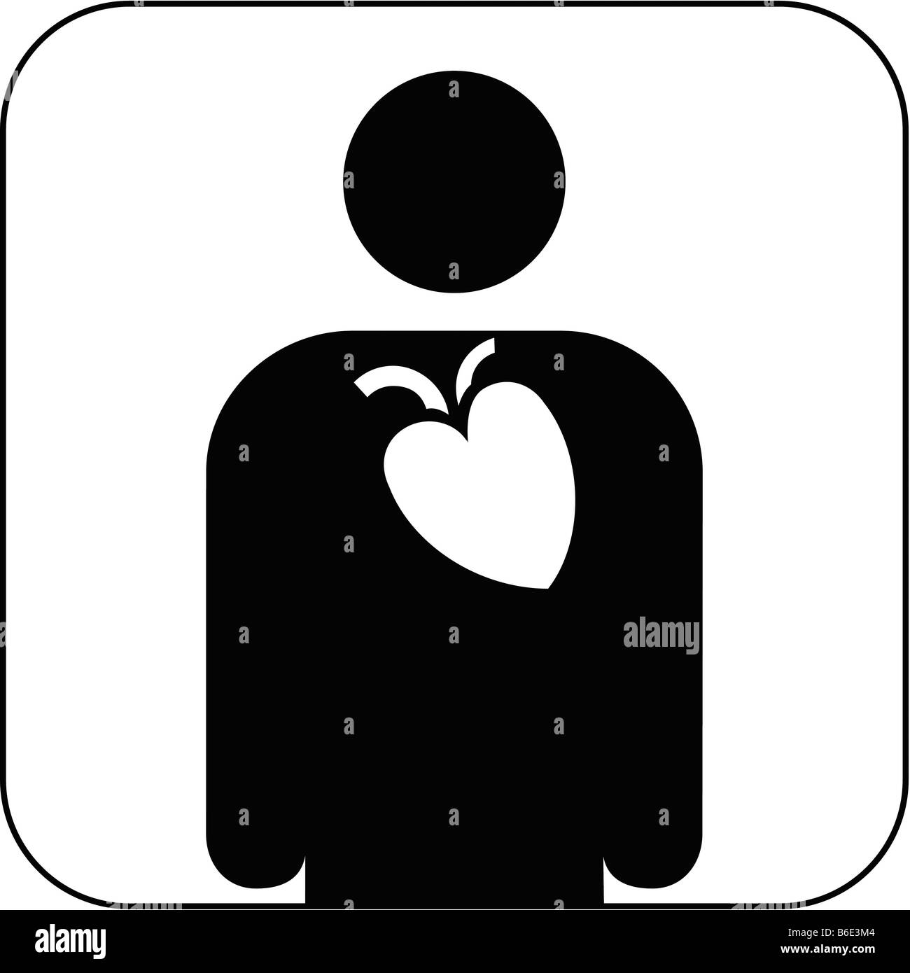 Cardiology symbol against white background Stock Photo - Alamy
