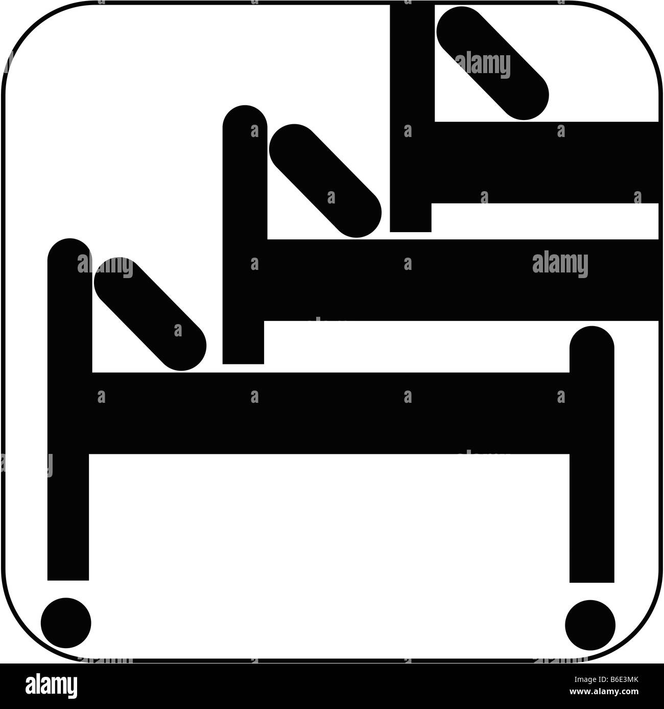 Hospital ward symbol against white background Stock Photo - Alamy