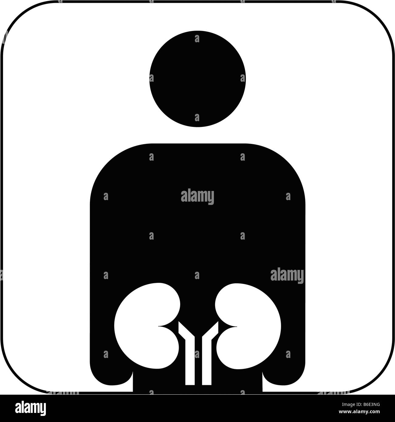 Urology symbol against white background Stock Photo