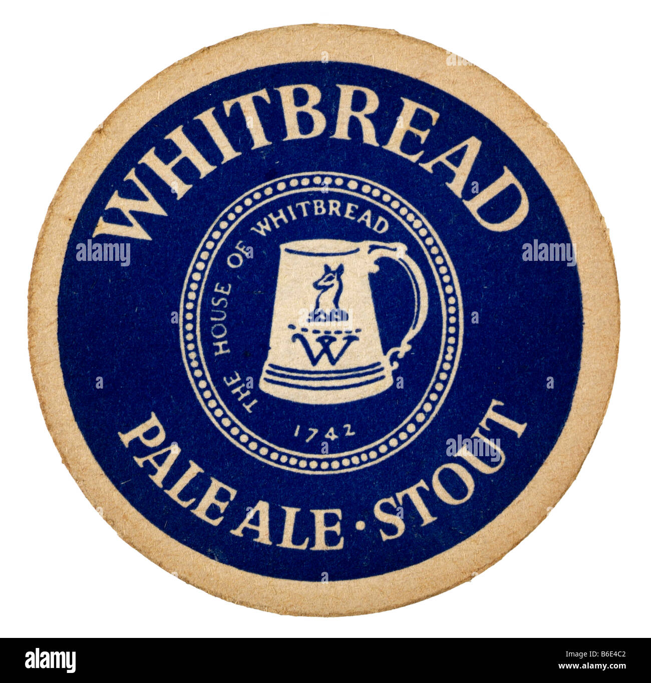 whitbread pale ale stout 1742 beermat coaster rest glasses beer