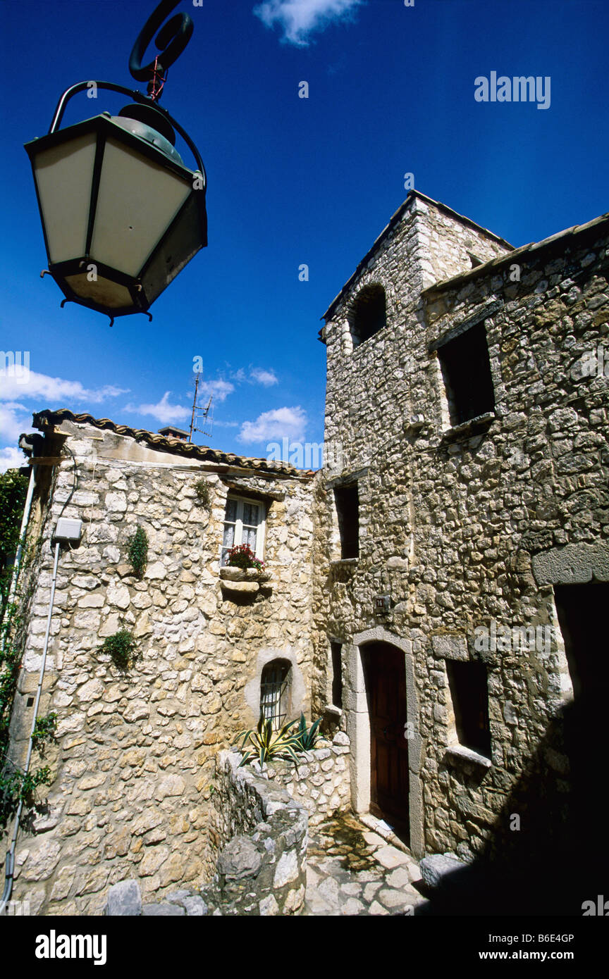 Medieval and picturesque house in the village of Tourrettes sur Loup Stock Photo
