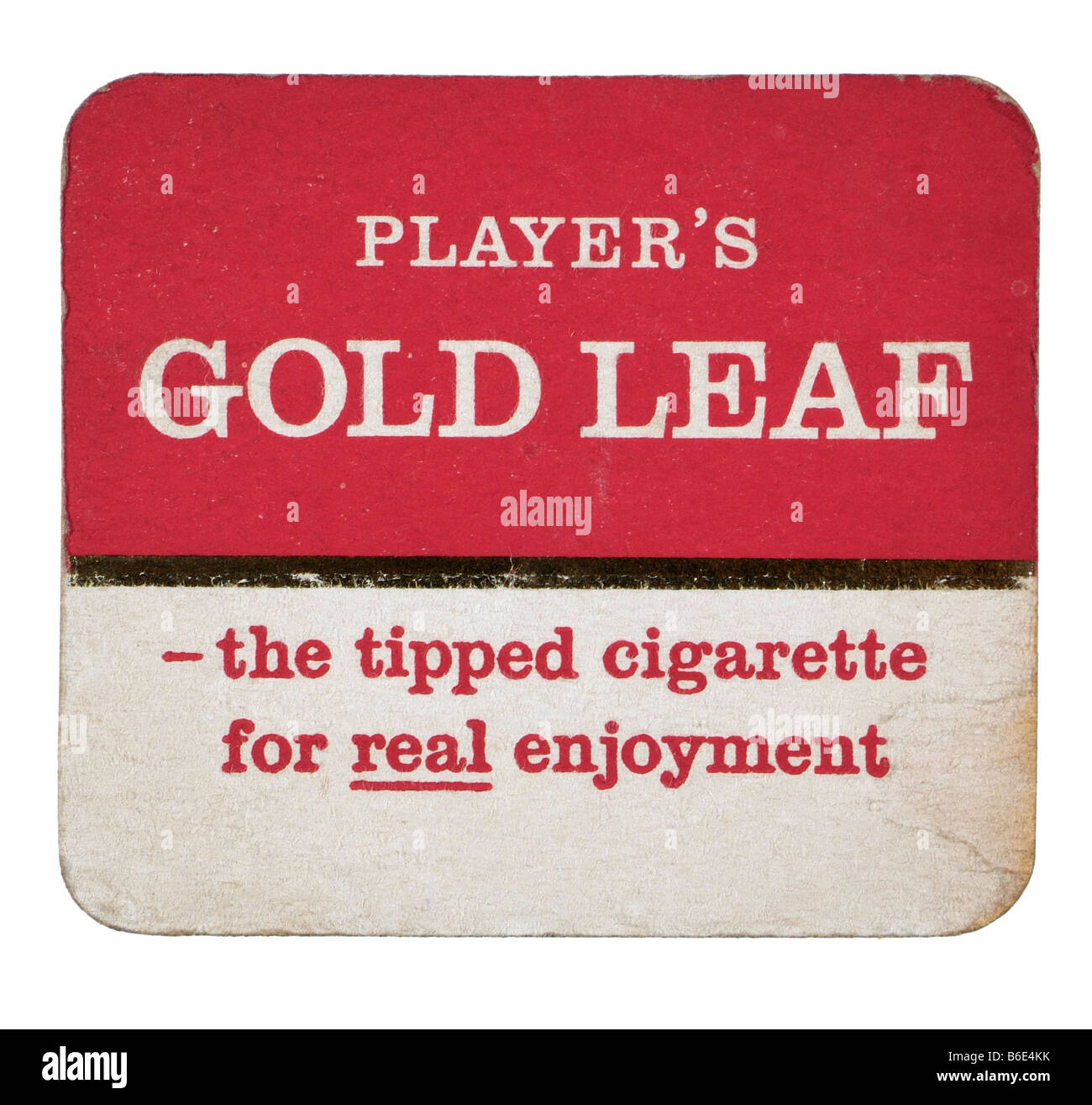 player's gold leaf the tipped cigarette for real enjoyment Stock Photo