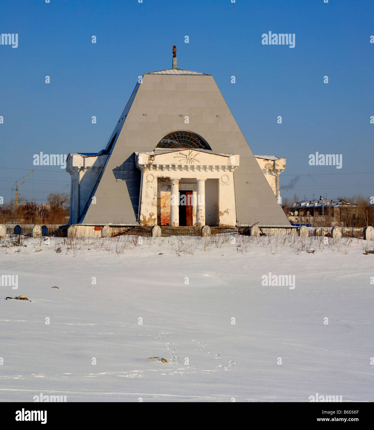 19th century church on the island on Volga river, Kazan, Tatarstan, Russia Stock Photo