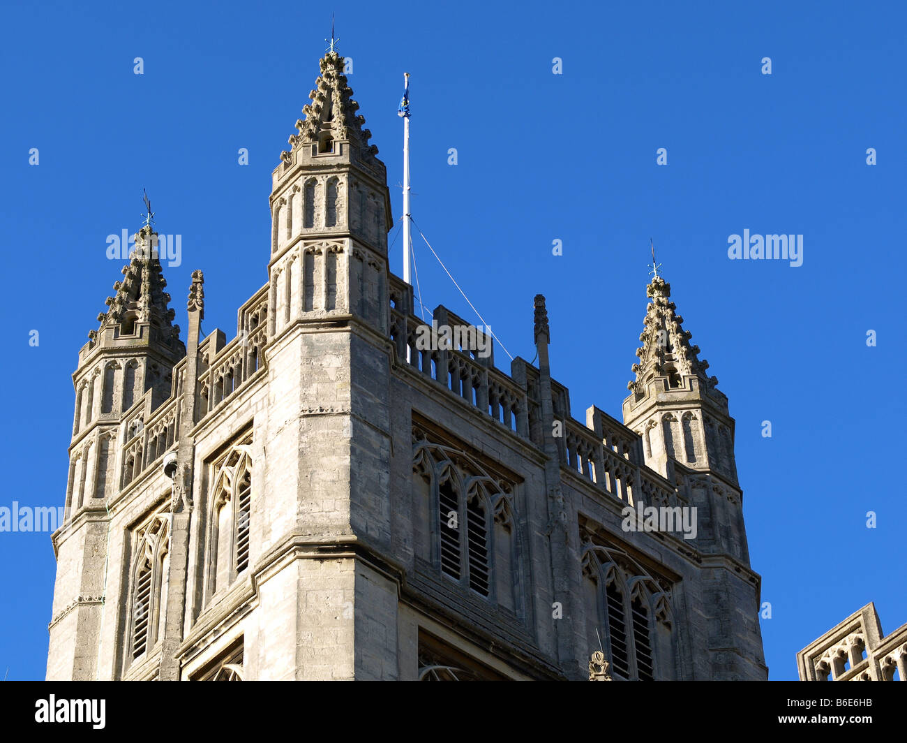 A bell tower on the Abbey at Bath,Somerset,England,uk Stock Photo - Alamy