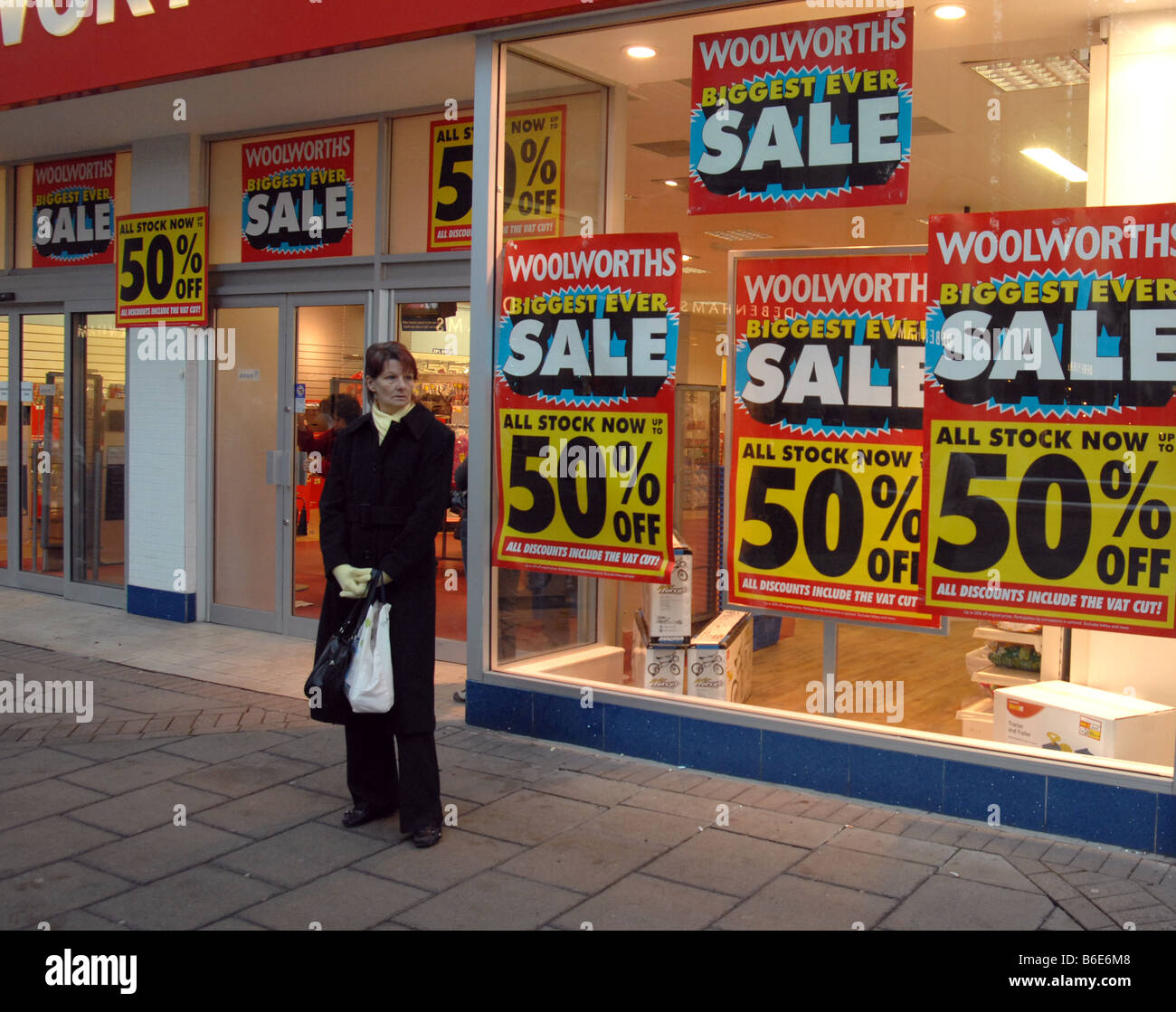 Woolworths store in Perth Scotland on the day of the closing down sale