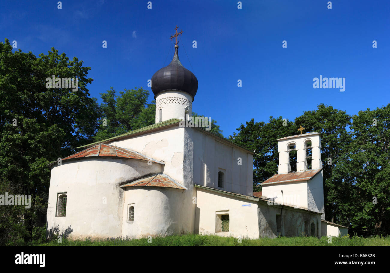 Religious architecture, dome of the church, Pskov, Russia Stock Photo