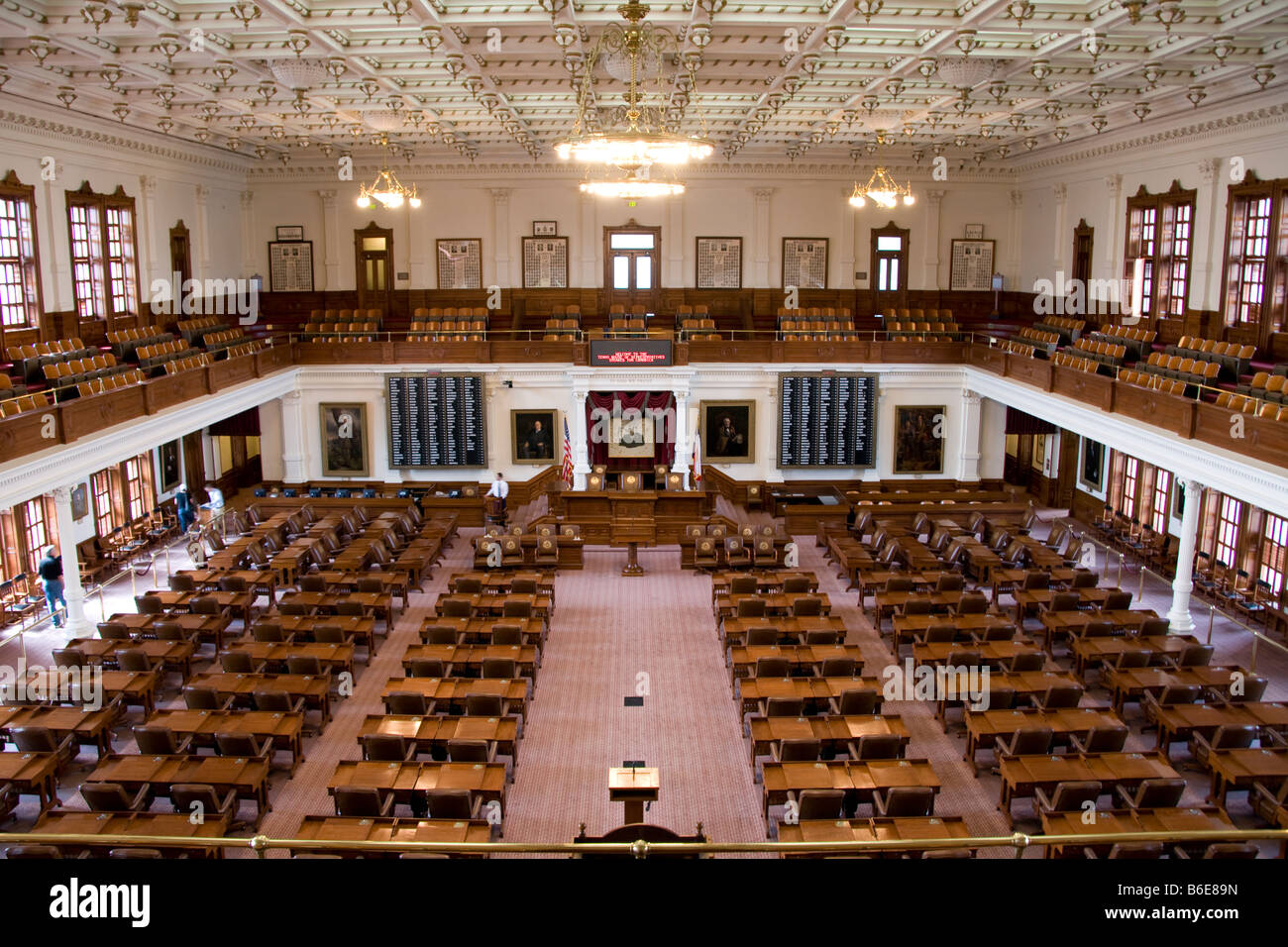Texas House of Representatives in State Capitol in Austin Stock Photo