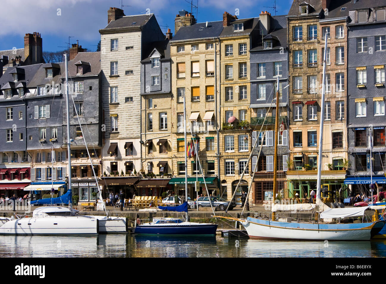 Honfleur Harbour, Calvados, Normandy, France Stock Photo