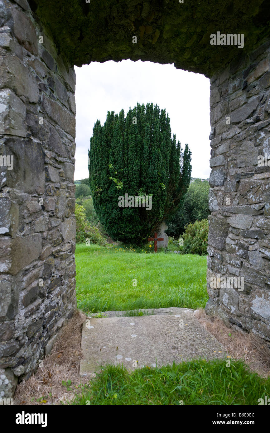 entrance to north parish church, Loughinisland, Co. Down, Northern