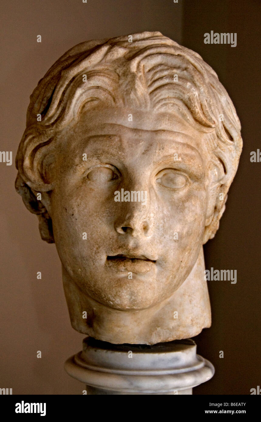 Alexander the great marble Hellenistic 2nd century BC Stock Photo