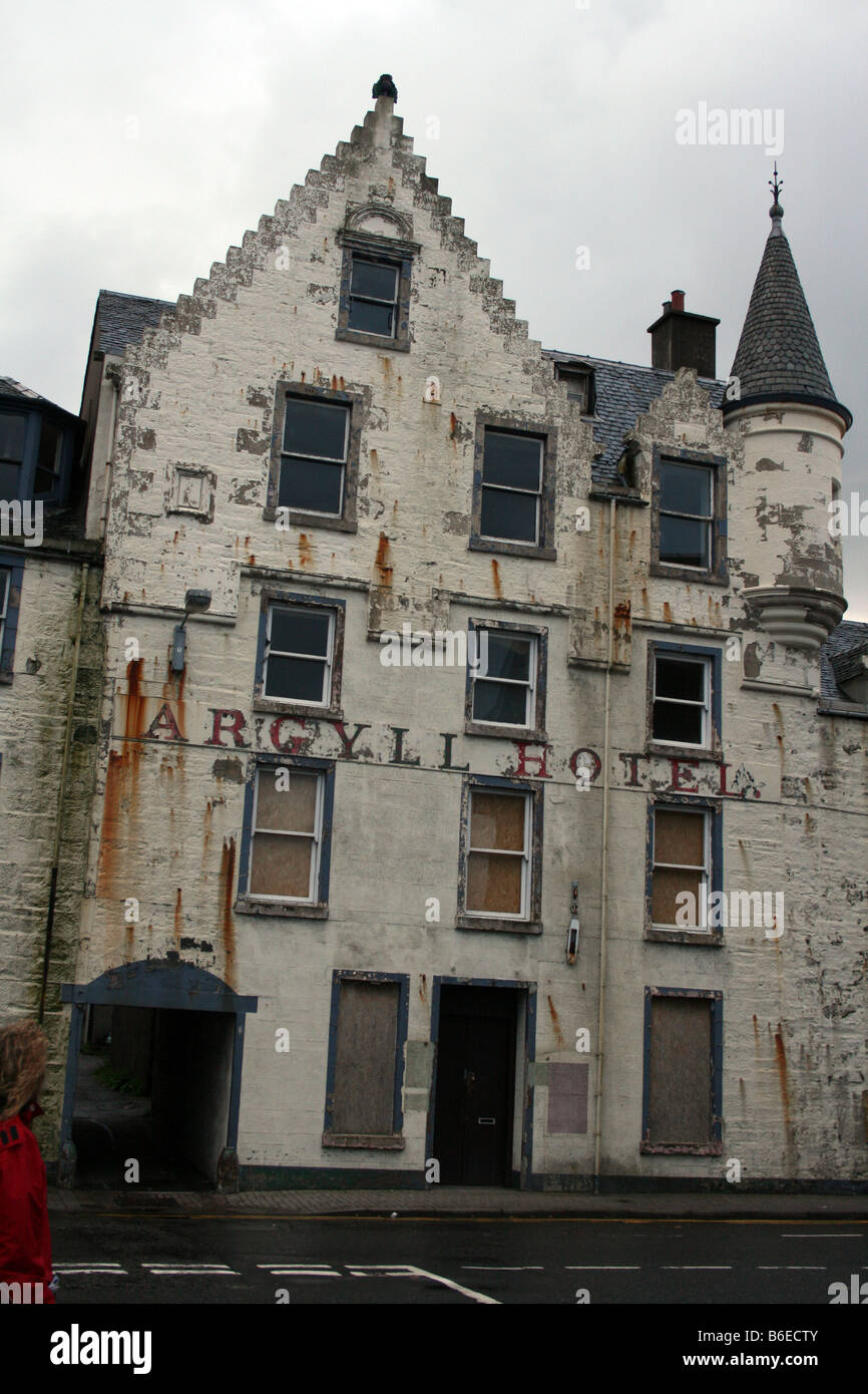 Old Hotel in Oban, Scotland, Great Britain, UK. Stock Photo
