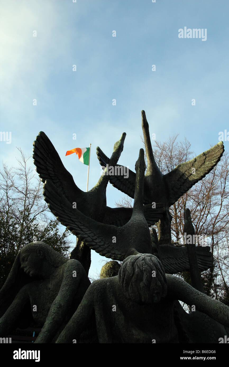 The Garden of Remembance statue in Dublin, dedicated to the memory of all those who gave their lives for Irish freedom Stock Photo