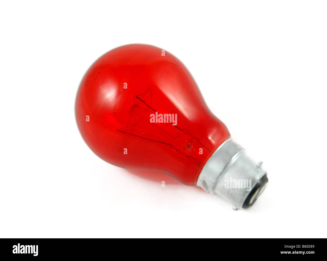 A red light bulb. Stock Photo