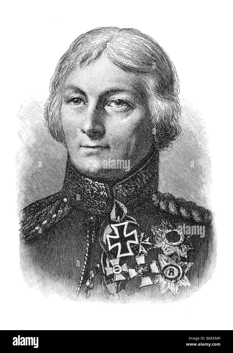 Johann David Ludwig Graf Yorck von Wartenburg, 26. Sept 1759 Potsdam - 4. Oct 1830 at Gut Klein-Öls, Landkreis Ohlau Silesia Stock Photo