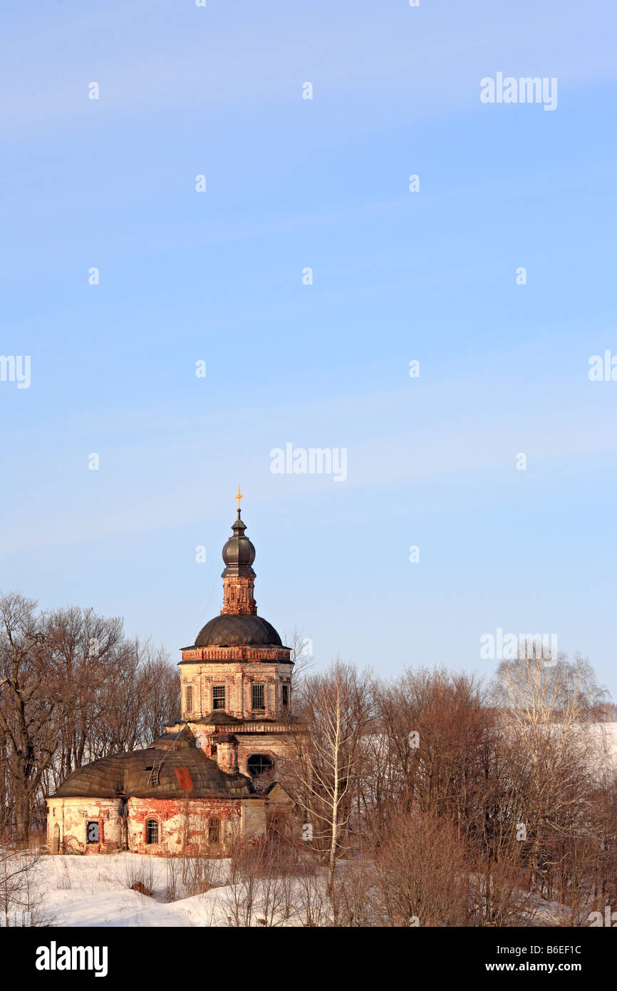Russian Church Rural Religious architecture, abandoned rural church, Tatarstan, Russia Stock ...