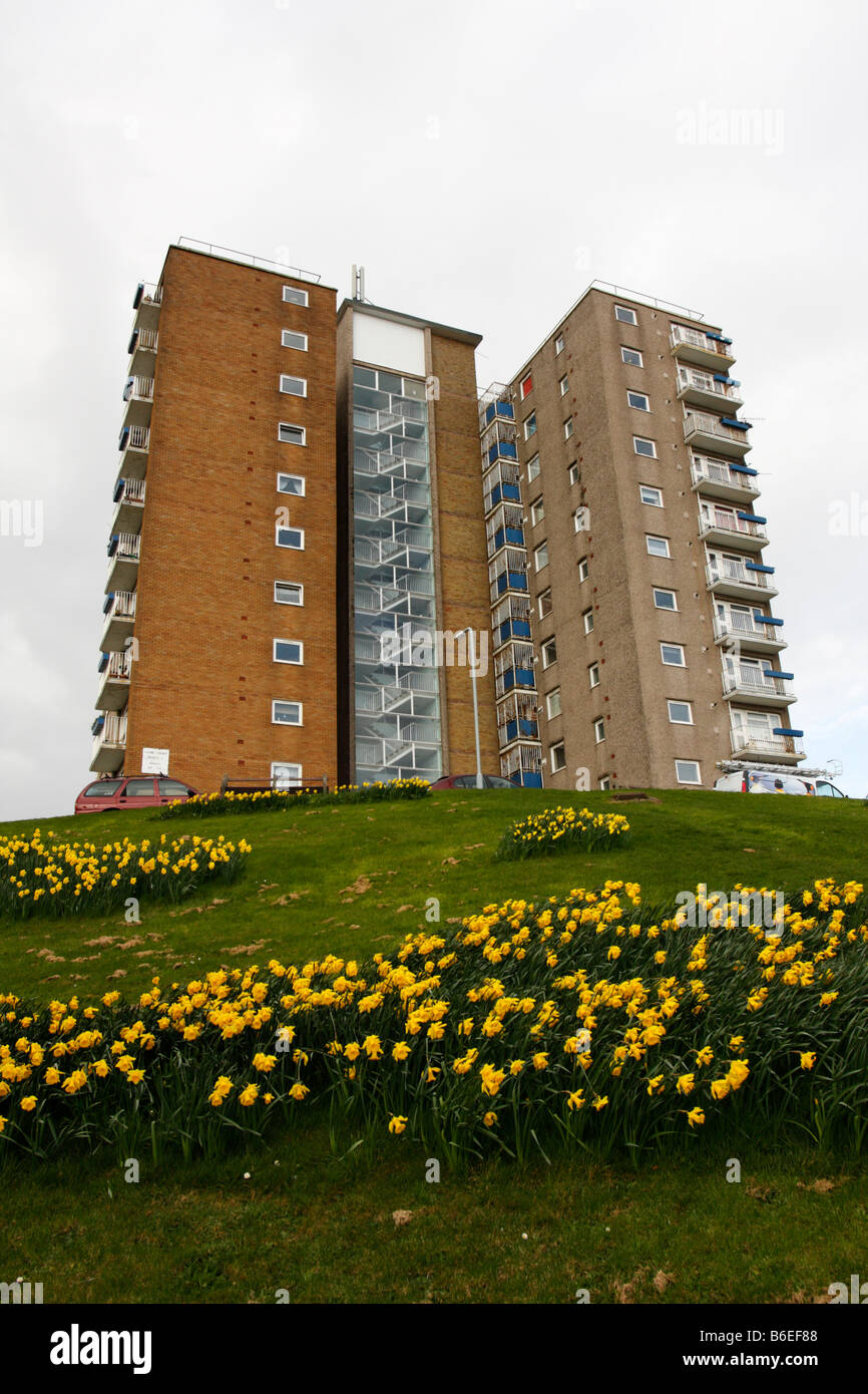 Clyne Court, a High Rise Block of Council Flats in Sketty, Swansea